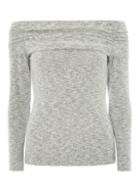 Dorothy Perkins Grey Ruched Bardot Top