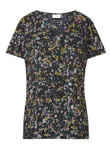 Dorothy Perkins *vila Black V-neck Floral Blouse