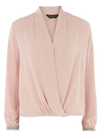 Dorothy Perkins Pink Embellished Cuff Blouse