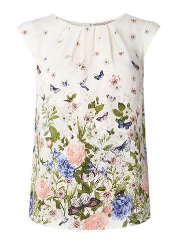 Dorothy Perkins *billie & Blossom Floral Border Shell Top