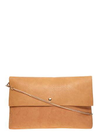 Dorothy Perkins Tan Foldover Clutch Bag