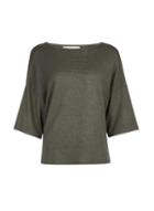 Dorothy Perkins Khaki Boxy Brushed Tab Back Jumper