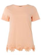 Dorothy Perkins Coral Daisy Trim T-shirt