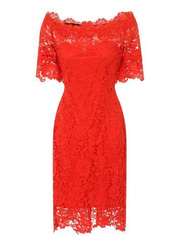 Dorothy Perkins *paper Dolls Red Crochet Lace Bodycon Dress