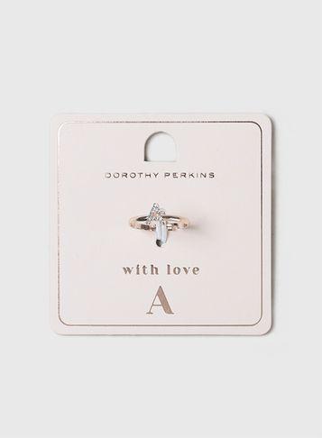 Dorothy Perkins Rose Gold Initial A Ring
