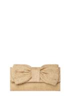 Dorothy Perkins Gold Woven Bow Clutch