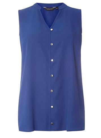 Dorothy Perkins Blue Sleeveless Shirt