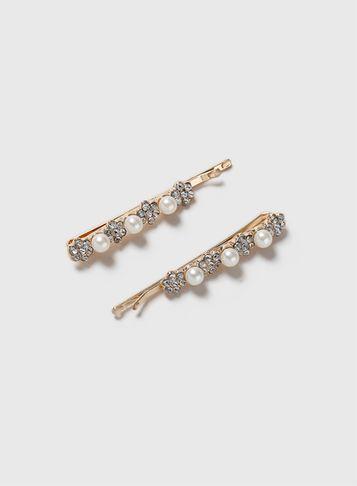 Dorothy Perkins 2 Pack Pearl And Floral Hair Clips