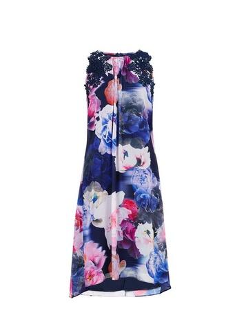 *showcase Multicoloured Lace Detail Trapeze Dress