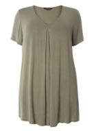 Dorothy Perkins Dp Curve Khaki Front Pleat T-shirt