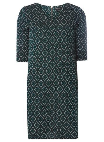 Dorothy Perkins Green Jacquard Print Shift Dress
