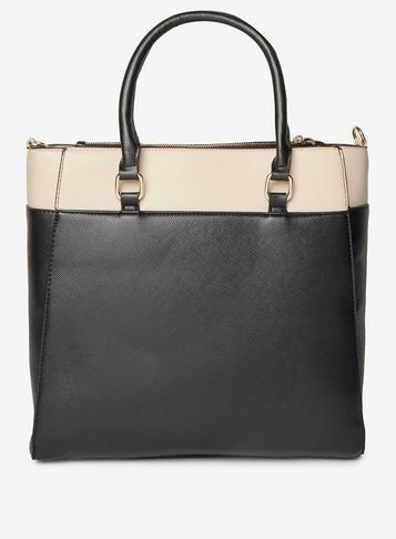Dorothy Perkins Black Colour Block Tote Bag