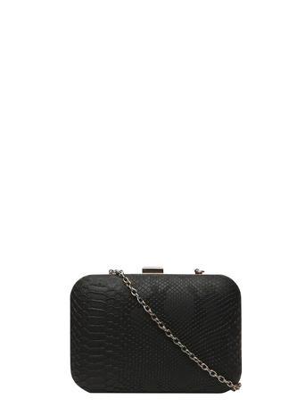 Dorothy Perkins Black Snake Box Clutch Bag