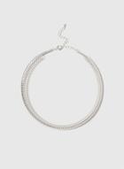Dorothy Perkins Silver Twisted Torque Necklace