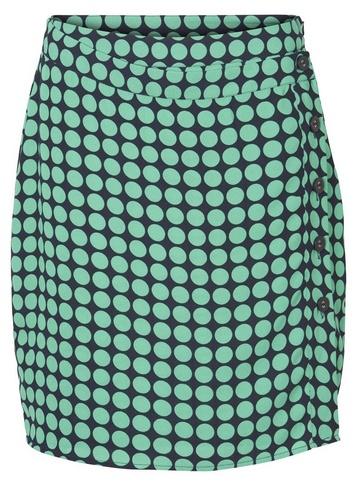 *vero Moda Green And Navy Spotted Midi Skirt