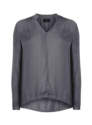 Dorothy Perkins *vila Grey Textured Blouse