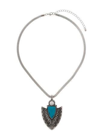 Dorothy Perkins Blue Stone Arrow Necklace