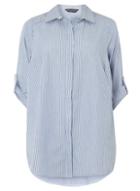 Dorothy Perkins Dp Curve Blue And White Striped Long Shirt