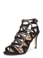 Dorothy Perkins Black And Gold 'stunned' Heel Sandals