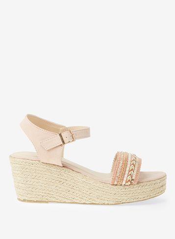 Dorothy Perkins Pink St. Lucia Beaded Wedge