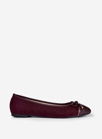 Dorothy Perkins Burgundy Pisa Ballerina Pumps
