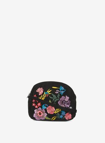 Dorothy Perkins *pieces Black Velvet Crossbody Bag
