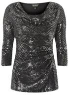 Dorothy Perkins *billie & Blossom Silver Cowl Front Top