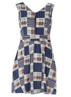 Dorothy Perkins *mela Blue Checkered Dress