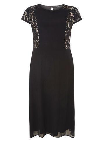 Dorothy Perkins Lace Chiffon Midi Dress