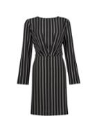 Dorothy Perkins *black Long Sleeve Tuck Dress
