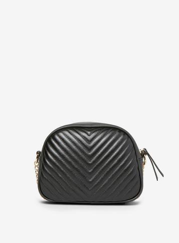 Dorothy Perkins Black Quilted Chain Cross Body Bag