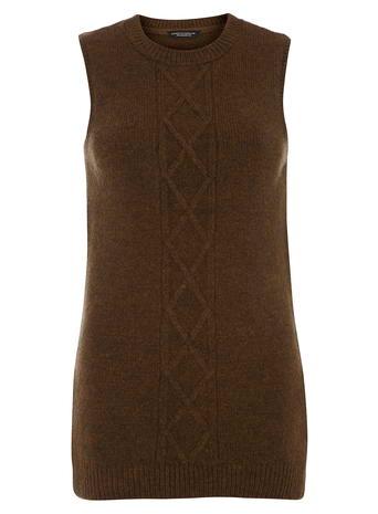 Dorothy Perkins Khaki Cable Detail Tabbard