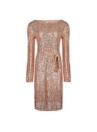Dorothy Perkins *tall Pink Sequin Tie Waist Dress