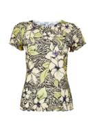 Dorothy Perkins Petite Multi Colour Tropical Print Mesh T-shirt