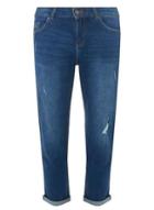 Dorothy Perkins Indigo Corey Authentic Cropped Boyfriend Jeans