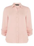 Dorothy Perkins Pink Tab Roll Sleeve Shirt
