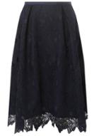 Dorothy Perkins *luxe Navy Lace Midi Skater Skirt