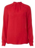 Dorothy Perkins *tall Dark Red Emily Long Sleeve Top