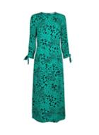 Dorothy Perkins *tall Green Mixed Animal Print Midi Dress