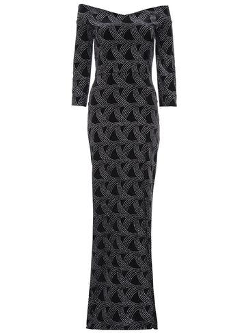 Dorothy Perkins *quiz Black Bardot Maxi Dress