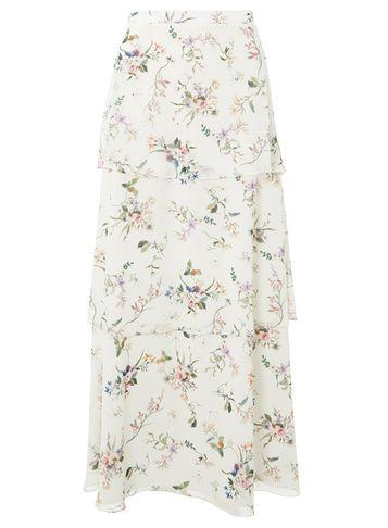 Dorothy Perkins Ivory Three Tiered Maxi Skirt