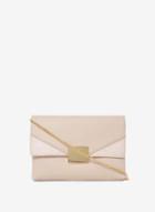 Dorothy Perkins Nude Square Hardware Clutch Bag