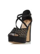 Dorothy Perkins *head Over Heels By Dune 'mystique' Black High Heeled Sandals