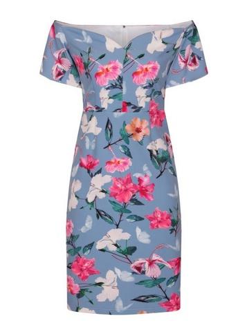 *paper Dolls Multi Floral Bardot Dress