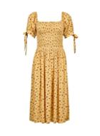 Dorothy Perkins Yellow Floral Print Midi Dress