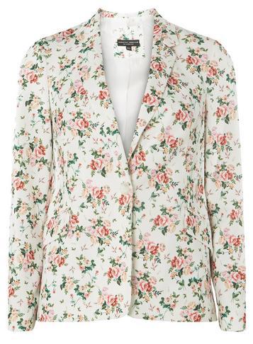 Dorothy Perkins Ivory Floral Print Blazer