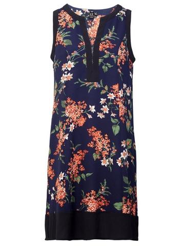 *izabel London Navy Floral Print Shift Dress