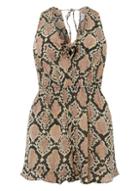 Dorothy Perkins *dp Beach Multi Colour Snake Print Tie Detail Playsuit