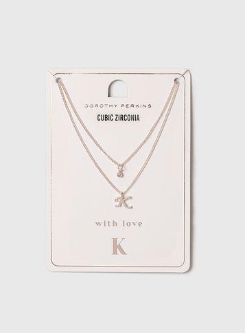Dorothy Perkins Initial K Necklace