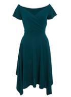 *quiz Green Bardot Wrap Dress